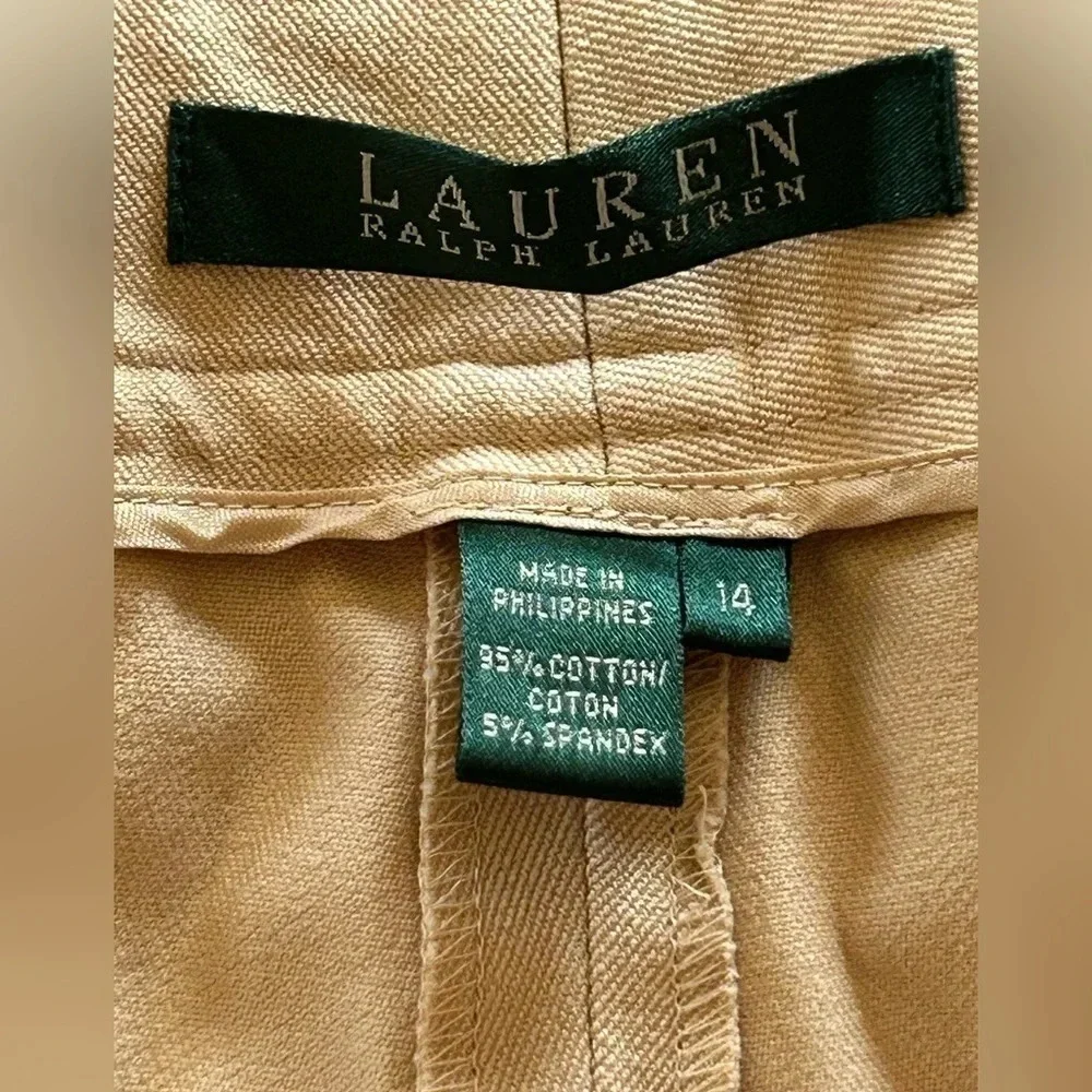 Ralph Lauren flat front women’s chino pants size 14